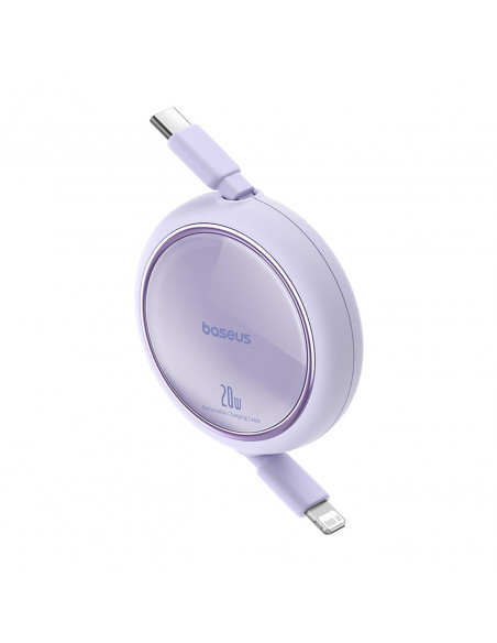 
„Free2Pull“ ištraukiamas USB-C laidas – „iPhone Lightning“ 20 W, 1 m – violetinis
