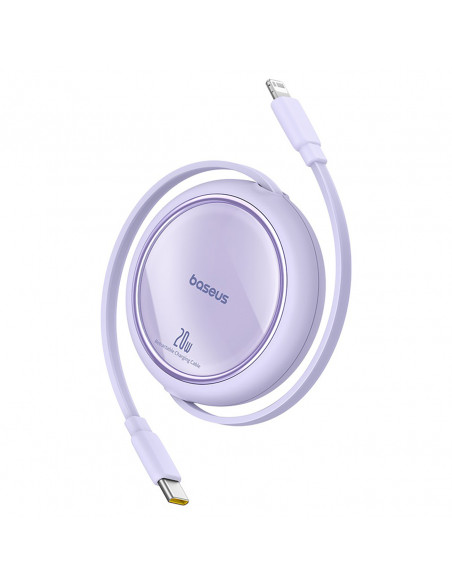 
„Free2Pull“ ištraukiamas USB-C laidas – „iPhone Lightning“ 20 W, 1 m – violetinis
