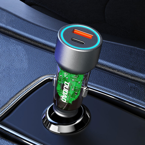 
R4T 30W USB-A USB-C automobilinis įkroviklis – pilkas
