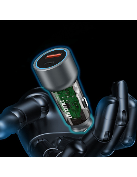 
R4T 30W USB-A USB-C automobilinis įkroviklis – pilkas
