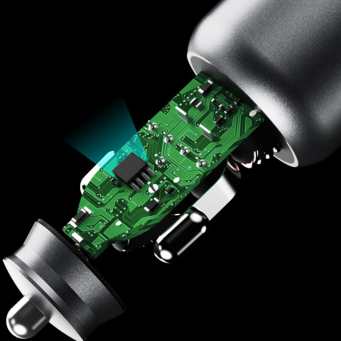 
R4T 30W USB-A USB-C automobilinis įkroviklis – pilkas
