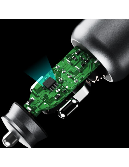 
R4T 30W USB-A USB-C automobilinis įkroviklis – pilkas
