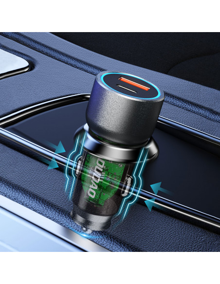 
R4T 30W USB-A USB-C automobilinis įkroviklis – pilkas
