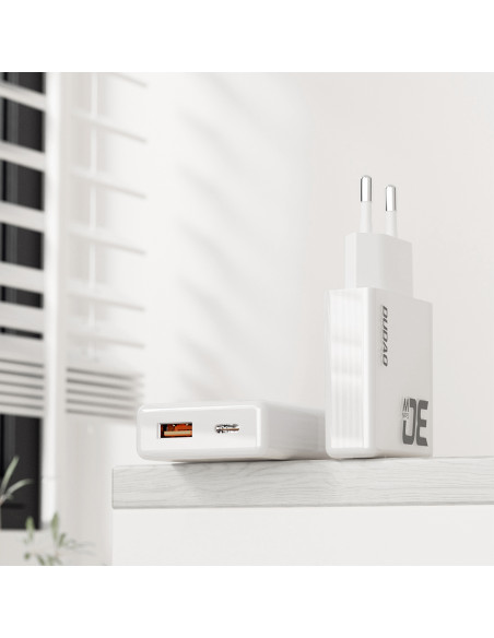 
GaN A30EUL 30W USB-A USB-C sieninis įkroviklis – baltas
