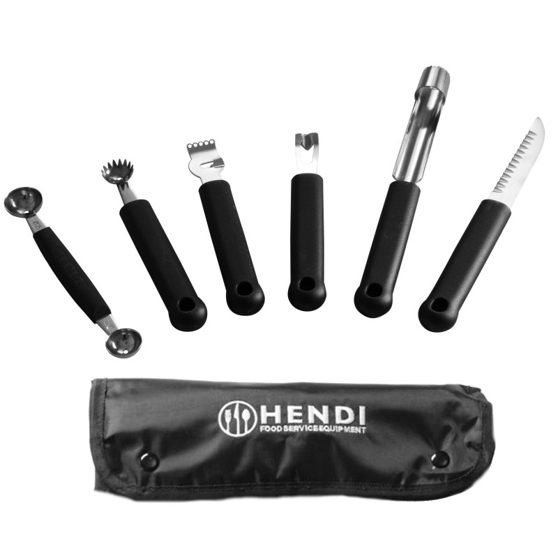 Dekoratyvinių peilių rinkinys daržovėms ir vaisiams 6 vnt - Hendi 856291