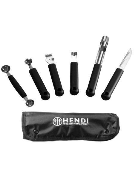 Dekoratyvinių peilių rinkinys daržovėms ir vaisiams 6 vnt - Hendi 856291