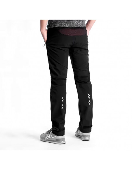 
Patrol vėjui nelaidžios sportinės kelnės važiavimui dviračiu ir žygiams, L dydis - juodos
