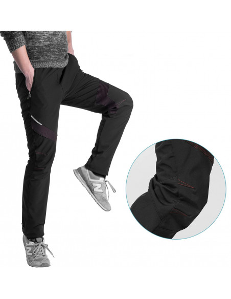 
Patrol vėjui nelaidžios sportinės kelnės važiavimui dviračiu ir žygiams, L dydis - juodos
