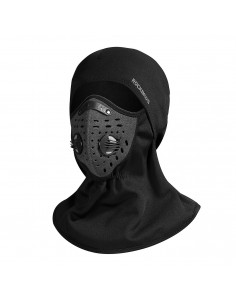 
Naujas aksominis sportinis balaklavas su kauke ir filtru dviračiui, motociklui, slidinėjimui, žygiams - juodas
