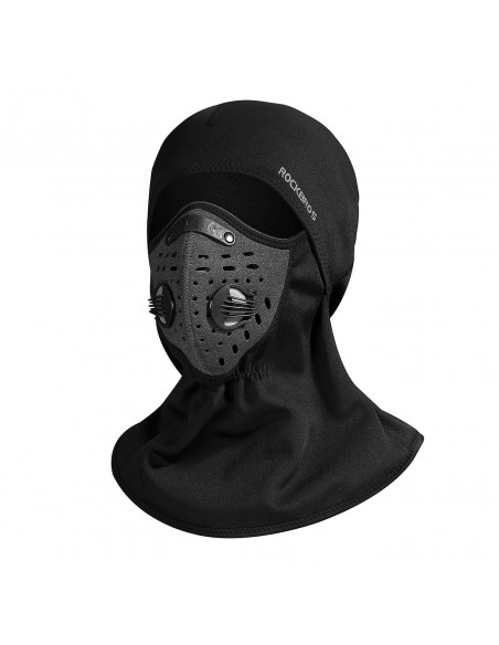 
Naujas aksominis sportinis balaklavas su kauke ir filtru dviračiui, motociklui, slidinėjimui, žygiams - juodas

