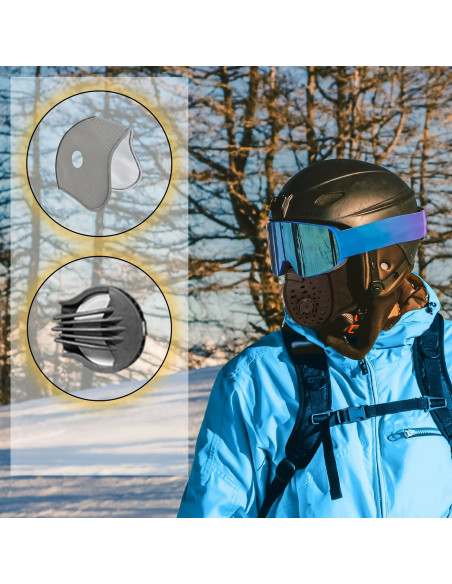 
Naujas aksominis sportinis balaklavas su kauke ir filtru dviračiui, motociklui, slidinėjimui, žygiams - juodas
