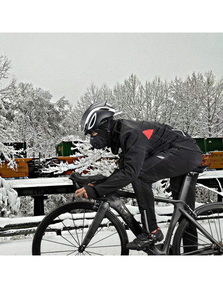 
Vėjui neperšlampama dviratininko sportinė striukė iki -10C, L dydžio - juoda
