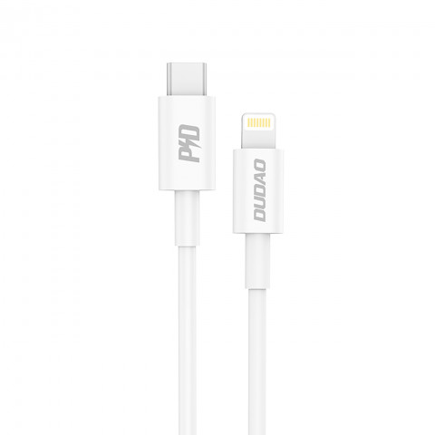 
L6X USB-C – iPhone Lightning PD 20W 1m laidas – baltas
