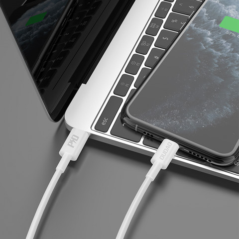 
L6X USB-C – iPhone Lightning PD 20W 1m laidas – baltas
