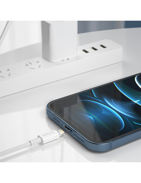 
L6X USB-C – iPhone Lightning PD 20W 1m laidas – baltas
