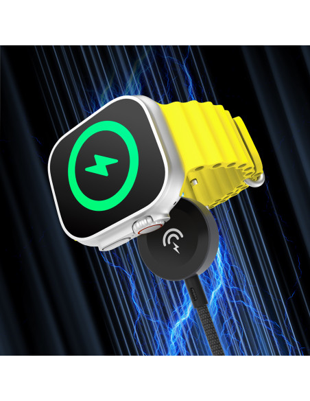 
A12C indukcinis įkroviklis „Apple Watch“ laikrodžiui, 1,2 m, juodas
