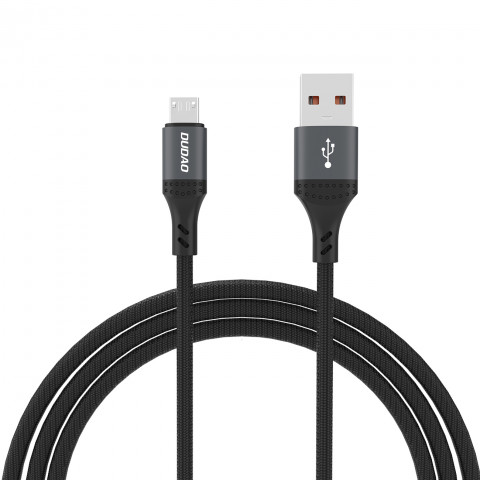 
L3SM USB-A - MicroUSB 3A 1,2 m pintas kabelis - juodas
