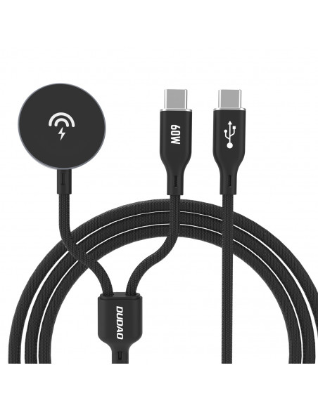 
2in1 „Apple Watch“ įkrovimo laidas + USB-C PD 60W kištukas – juodas
