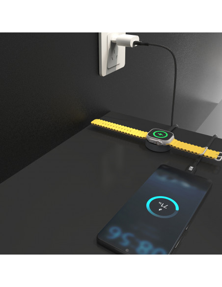 
2in1 „Apple Watch“ įkrovimo laidas + USB-C PD 60W kištukas – juodas
