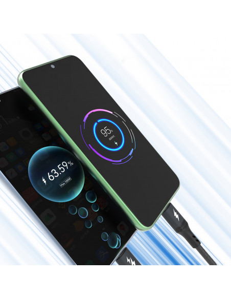 
2in1 L3F laidas 2 USB-C telefonams įkrauti - 2x USB-C 100W 1.2m - juodas
