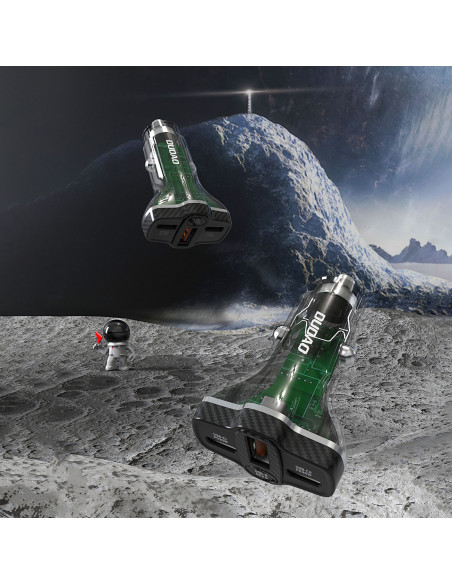 
R78 78W USB-C PD / 2xUSB-A QC automobilinis įkroviklis – juodas
