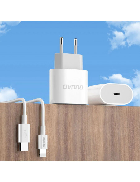 
A14EU PD 20W USB-C mažas sieninis įkroviklis – baltas
