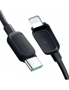 
Daugiaspalvis serijos A14 USB-C – iPhone Lightning 20W laidas 1,2 m – juodas
