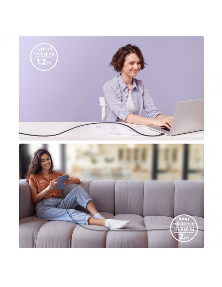 
Daugiaspalvis serijos A14 USB-C – iPhone Lightning 20W laidas 1,2 m – juodas
