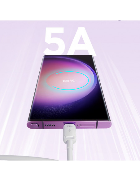 
Daugiaspalvis serijos A14 USB-C - USB-C 100W 1,2 m laidas - baltas
