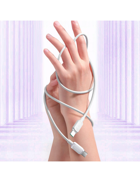 
Daugiaspalvis serijos A14 USB-C - USB-C 100W 1,2 m laidas - baltas
