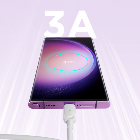 
Daugiaspalvis serijos A14 USB-A - USB-C 3A 1,2 m laidas - baltas
