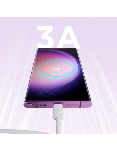 
Daugiaspalvis serijos A14 USB-A - USB-C 3A 1,2 m laidas - baltas
