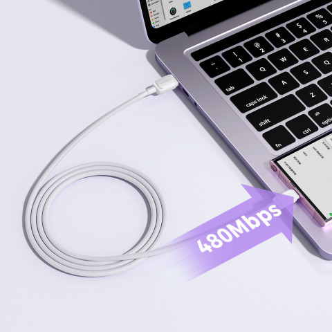 
Daugiaspalvis serijos A14 USB-A - USB-C 3A 1,2 m laidas - baltas
