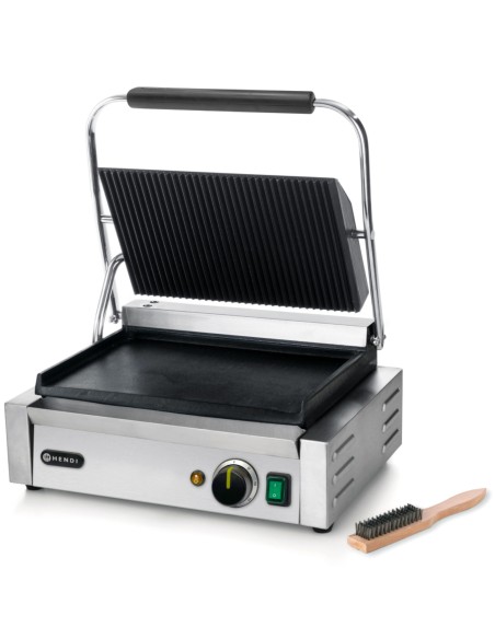 Kontaktinė grilis PANINI grioveliais viršus lygus dugnas 2200W - Hendi 263662 Kontaktinė grilis PANINI grioveliais viršus lygus dugnas 2200W - Hendi 263662