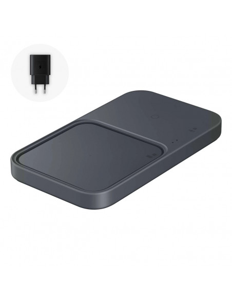 
„Samsung“ indukcinis įkroviklis 15 W - juodas + sieninis įkroviklis + laidas
