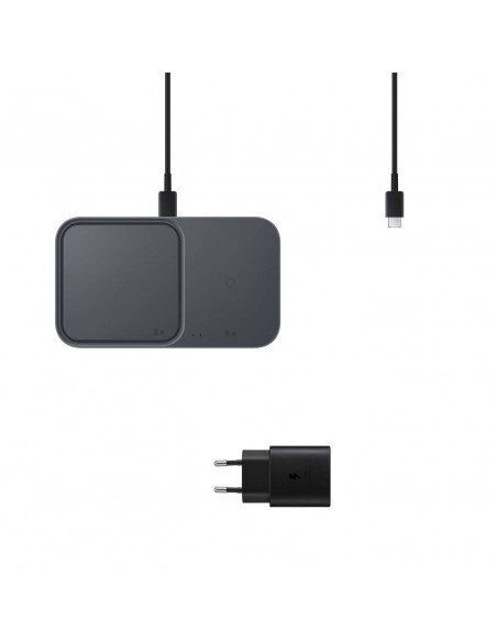 
„Samsung“ indukcinis įkroviklis 15 W - juodas + sieninis įkroviklis + laidas
