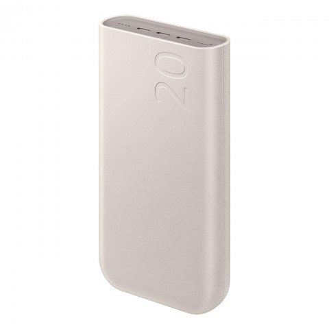 
„Samsung Powerbank“ 20000mAh, 3x USB-C, 45W, SFC – smėlio spalvos
