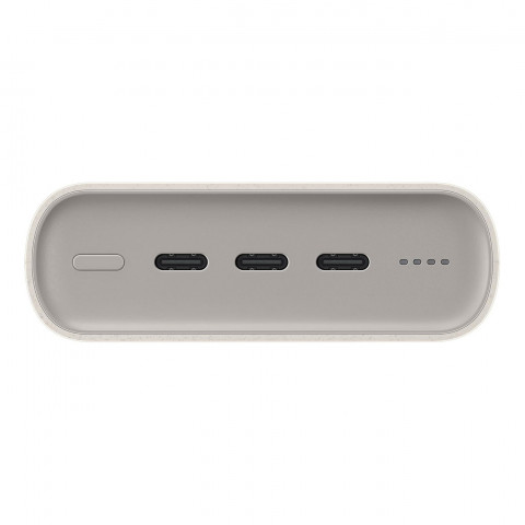 
„Samsung Powerbank“ 20000mAh, 3x USB-C, 45W, SFC – smėlio spalvos
