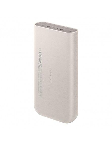 
„Samsung Powerbank“ 20000mAh, 3x USB-C, 45W, SFC – smėlio spalvos
