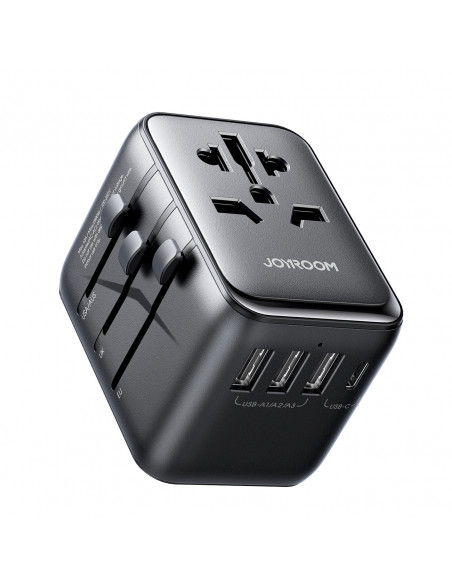 
Universalus kelioninis įkroviklis 17W ES / JAV / JK / JP / AU / CN - juodas
