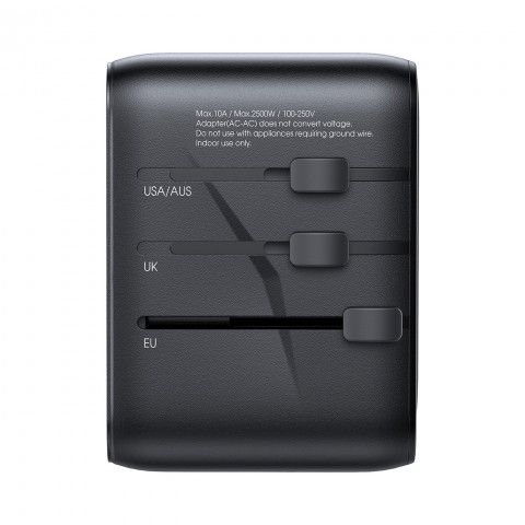 
Universalus kelioninis įkroviklis 17W ES / JAV / JK / JP / AU / CN - juodas
