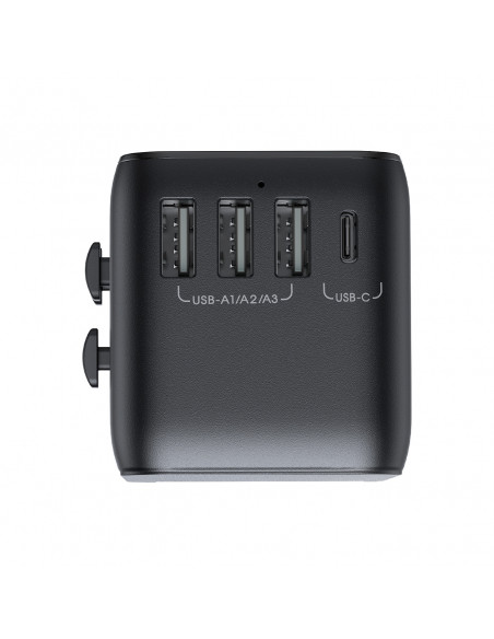 
Universalus kelioninis įkroviklis 17W ES / JAV / JK / JP / AU / CN - juodas
