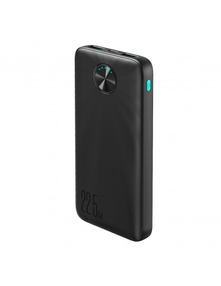 
Nešiojamoji baterija 10000mAh USB-C USB-A 22.5W SCP QC PD - juoda
