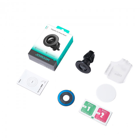 
Magnetinis telefono laikiklis automobiliui, skirtas oro išleidimo angai – juodas
