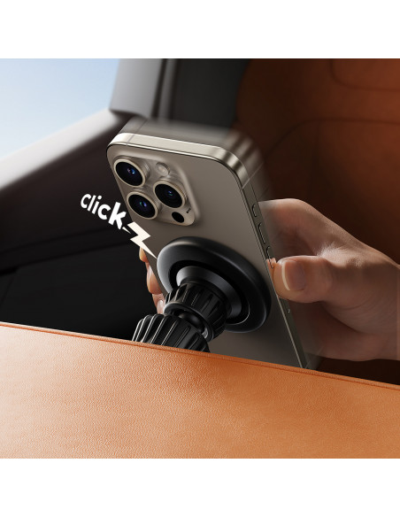 
Magnetinis telefono laikiklis automobiliui, skirtas oro išleidimo angai – juodas
