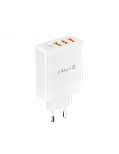 
Sieninis įkroviklis 3x USB-A 1x USB-C PD 20W - baltas
