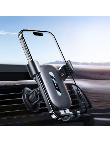 
„Gravity“ automobilio telefono laikiklis oro išleidimo angai – juodas
