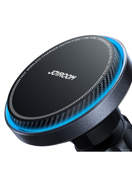 
„MagSafe“ belaidis automobilinis įkroviklio laikiklis su telefono aušinimu – juodas
