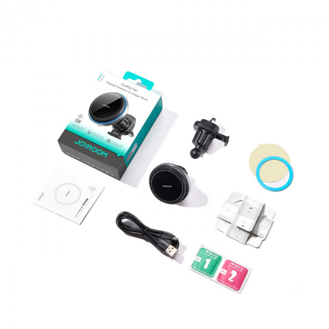 
„MagSafe“ belaidis automobilinis įkroviklio laikiklis su telefono aušinimu – juodas
