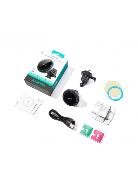 
„MagSafe“ belaidis automobilinis įkroviklio laikiklis su telefono aušinimu – juodas
